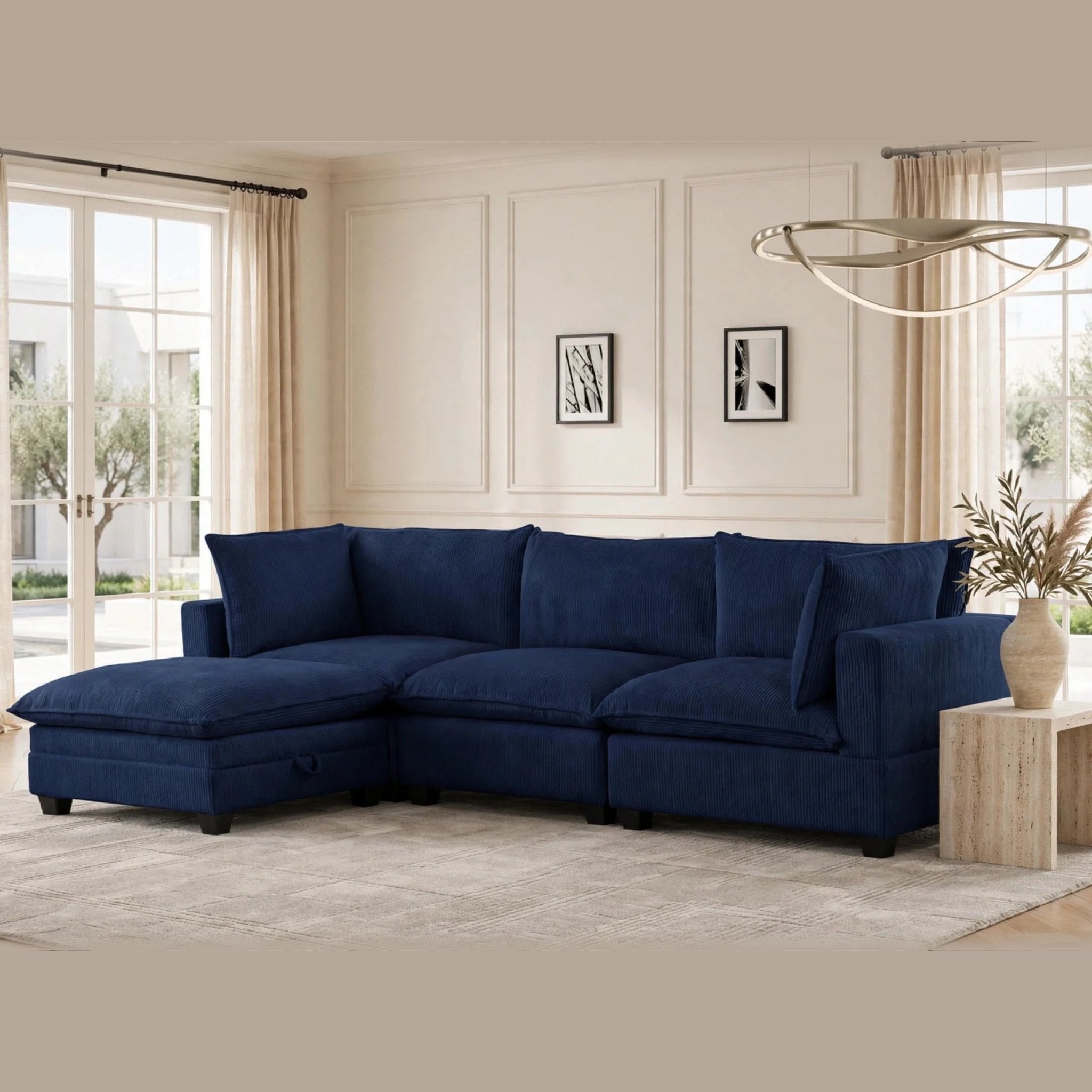 Cloud11 Sectional – Navy blue